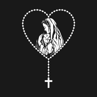 Catholic | Christian | Rosary Cross Guadalupe Virgin Mary T-Shirt