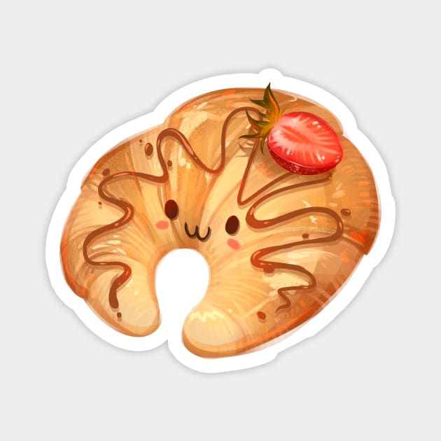 Happy Croissant Magnet by Claire Lin