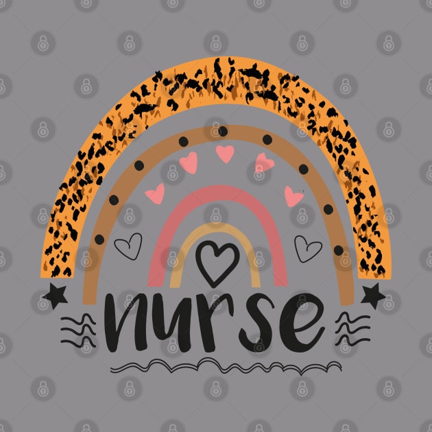 International Nurses Day Rainbow Leopard printable Gift 2021 by JustBeH