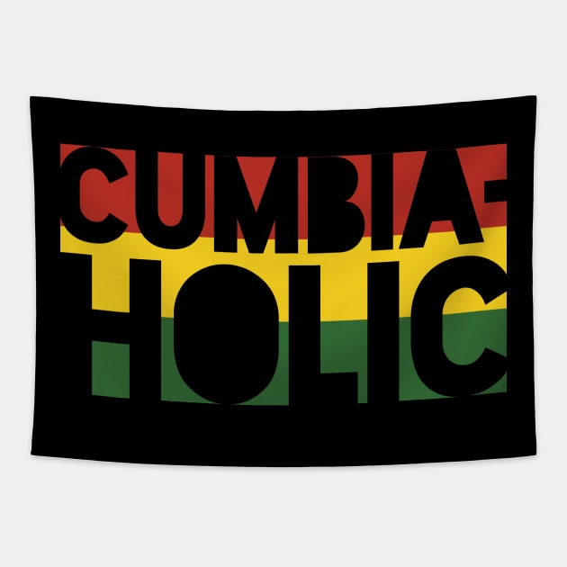 cumbia-holic - reggae cumbia - red yellow green - clean design Tapestry by verde