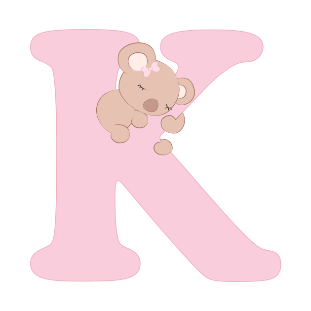 K - pink - koala by Cuddles and chaos