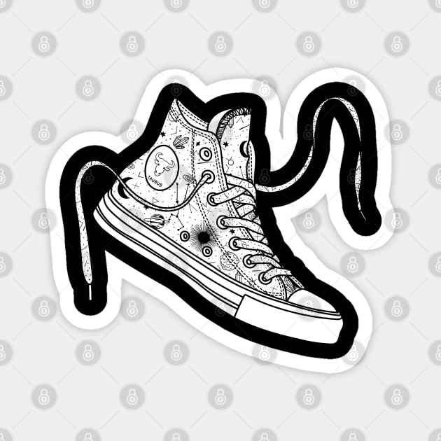 Taurus High tops - Black &amp; white Magnet by MickeyEdwards