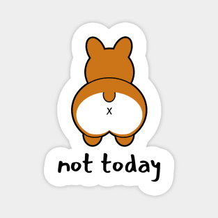 Not Today - Funny Corgi Magnet