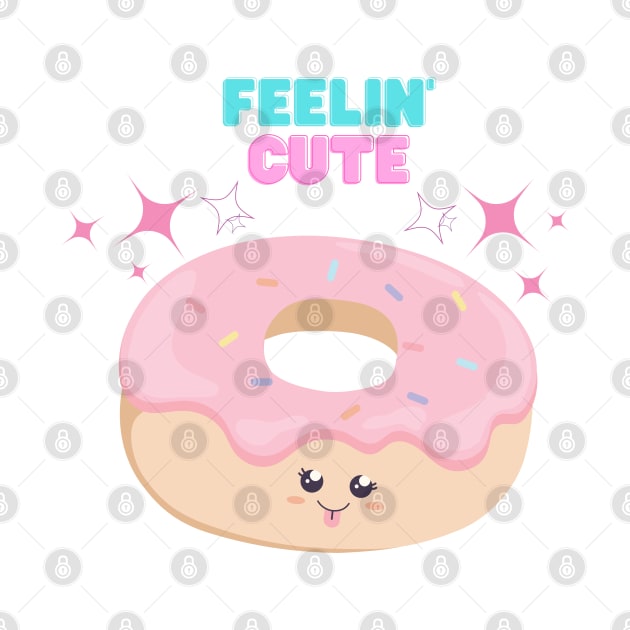 Pink Frosting Feelin Cute Doughnut by FoxyChroma