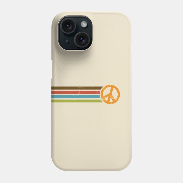 RETRO PEACE STRIPES - 70s Vintage Color Palette Phone Case by Jitterfly