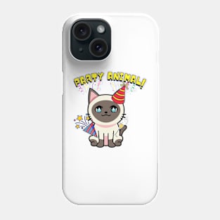 Party Animal - siamese cat Phone Case