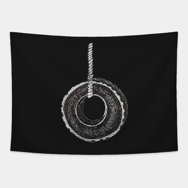 Tire swing Tapestry by Lavenderbuttons