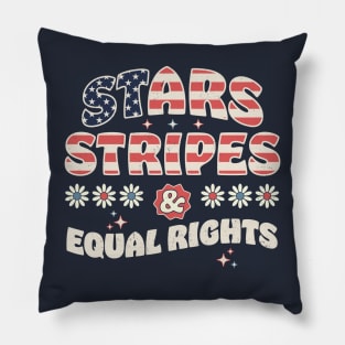 Stars Stripes And Equal Rights Patriotic 4th Of July Cute Pillow