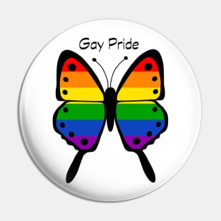 Gay Pride Butterfly Pin