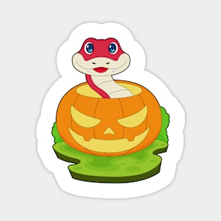 Snake Halloween Pumpkin Magnet