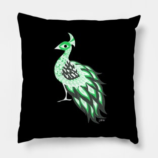 royal peacock art in aesthetics ecopop mandala Pillow