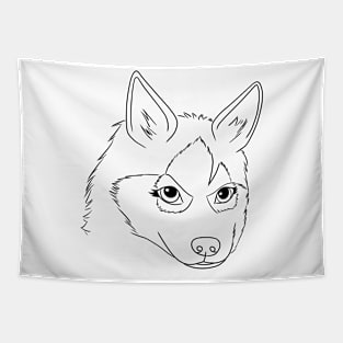 Best Siberian Husky | Cute Dog Face | wolf Tapestry