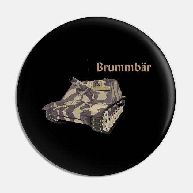 Brummbär German WW2 Armored Infantry Support Gun Pin by NorseTech