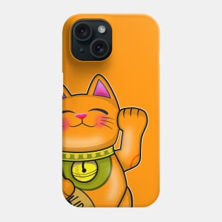 Cute Maneki Neko Lucky Cat For Safe Travels Phone Case