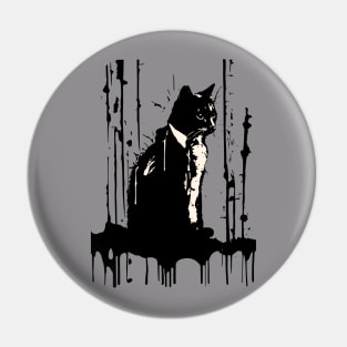 Splash Art Dripping Kitty Pin