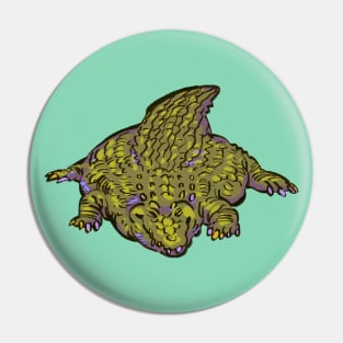 green flat fuck friday meme crocodile / chonker alligator Pin