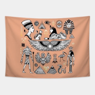 Ancient Egyptian Symbols Tapestry