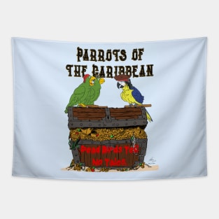 Parrots of the Caribbean: Dead Birds Tell No Tales Tapestry