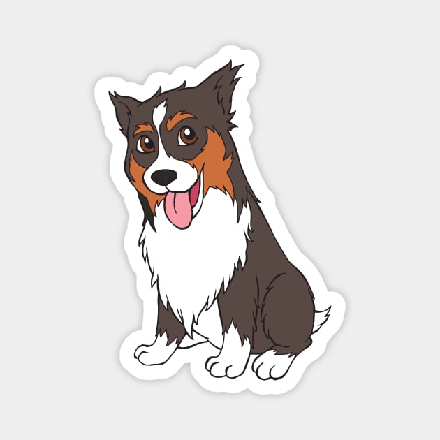 Australian Shepherd Puppy Dog Aussie Magnet by samshirts