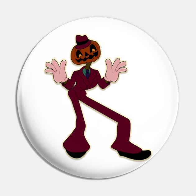 Jacko the Jack-o-Lantern Man Pin by HyzenthlayRose