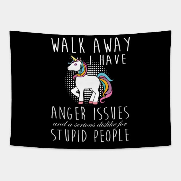 walk away unicorn t shirts- Tapestry by Nulian Sanchez