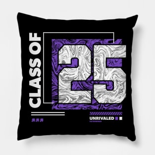 Class of 2025 Urban Streetwear // Graduation Class of '25 Purple Pillow