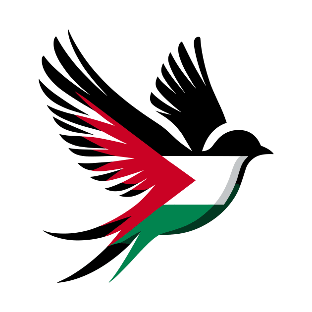 Soaring Dove Palestinian flag by Muslimory