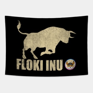 Vintage Floki Inu Coin Bull Market Floki Army Vintage Crypto Token Cryptocurrency Wallet Birthday Gift For Men Women Tapestry