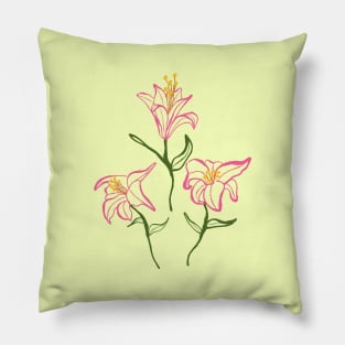 Lily Flowers Pillow