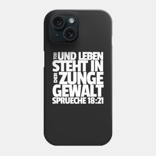 Proverbs 18-21 Power of The Tongue German Phone Case