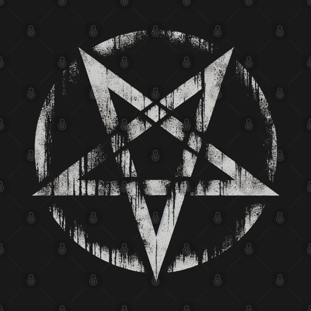 Grunge Inverted Pentagram by MetalByte
