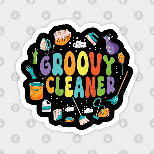 Groovy Cleaner Magnet by WyldbyDesign