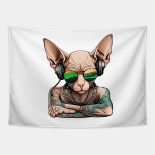 Dj Sphynx Cat Tapestry