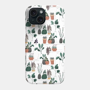 Potted plants pattern background Phone Case