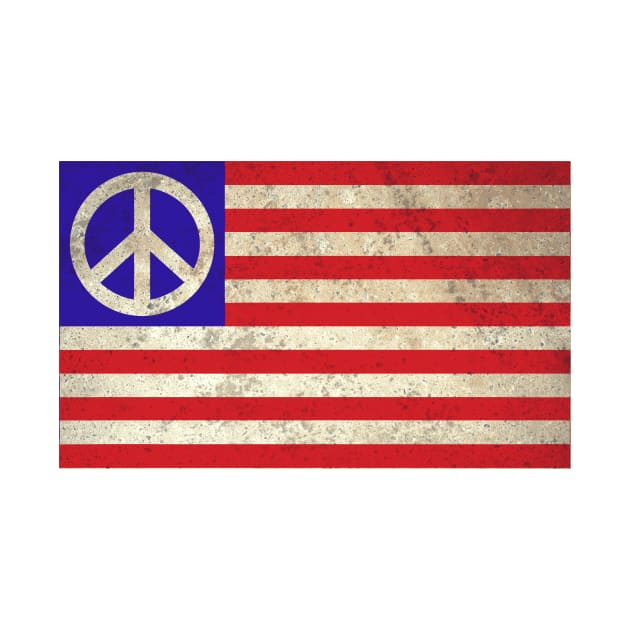 Vintage Peace Flag by Naves