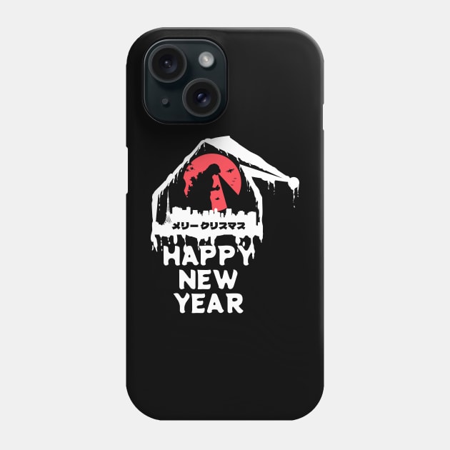 Christmas Godzilla Phone Case by tosleep