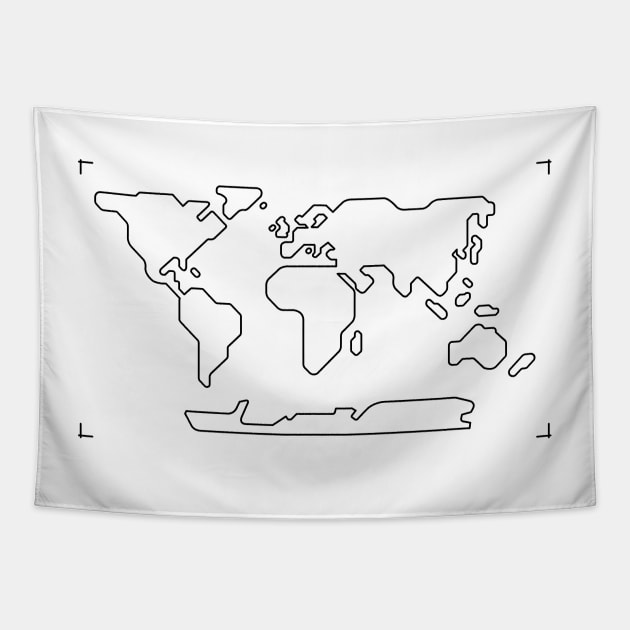 World Map Tapestry by lime line
