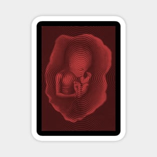 Spiral Betty Fetus Black & Red Magnet