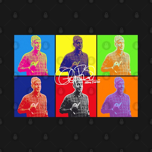 Anthony Bourdain Pop Art by Bingung Mikir Nama Design