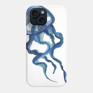 Cute Blue Watercolor Jellyfish Phone Case