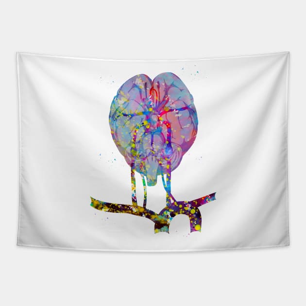 Brain and brainstem Tapestry by erzebeth