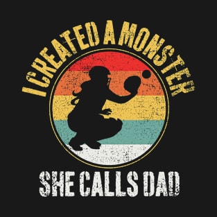 Softball Dad Father's Day Vintage T-Shirt