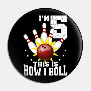 Bowling 5th Birthday Bday Party Kids 5 years Old Bowler Pin