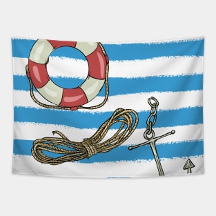 Navy pattern - anchor Tapestry