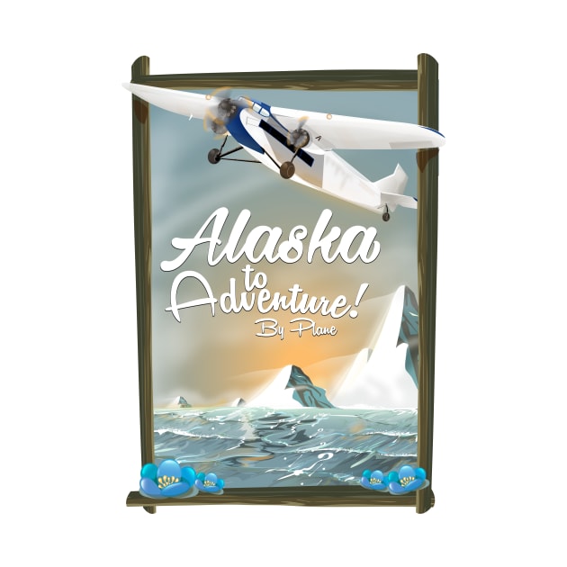 Alaska Adventure travel poster by nickemporium1