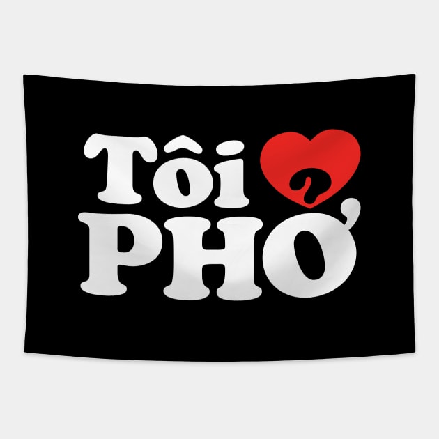 I Heart (Love) Pho (Tôi ❤ PHỞ) Vietnamese Language Tapestry by tinybiscuits