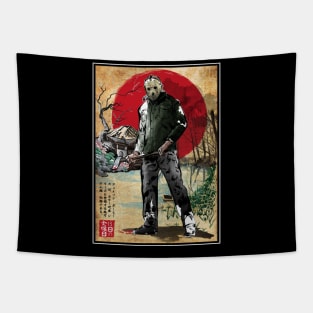 Jason in Japan woodblock Tapestry