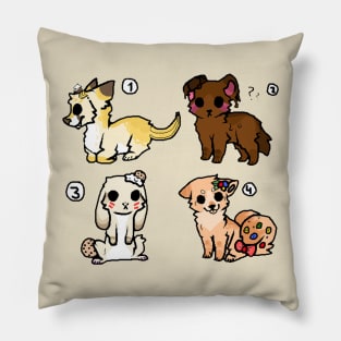 cutie dogs group Pillow