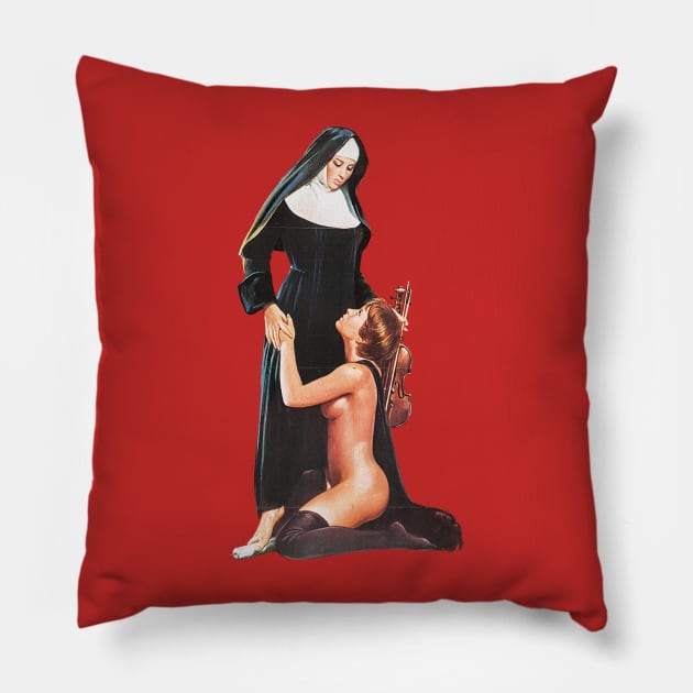 Borowczyk - Behind Convent Walls Pillow by Ebonrook Designs