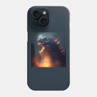 Bright Godzilla illustration Phone Case